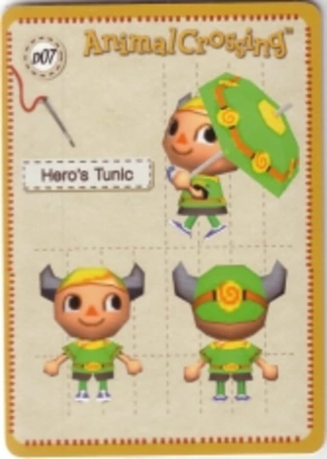 Animal Crossing-e: D07 - Design Card: Hero's Tunic