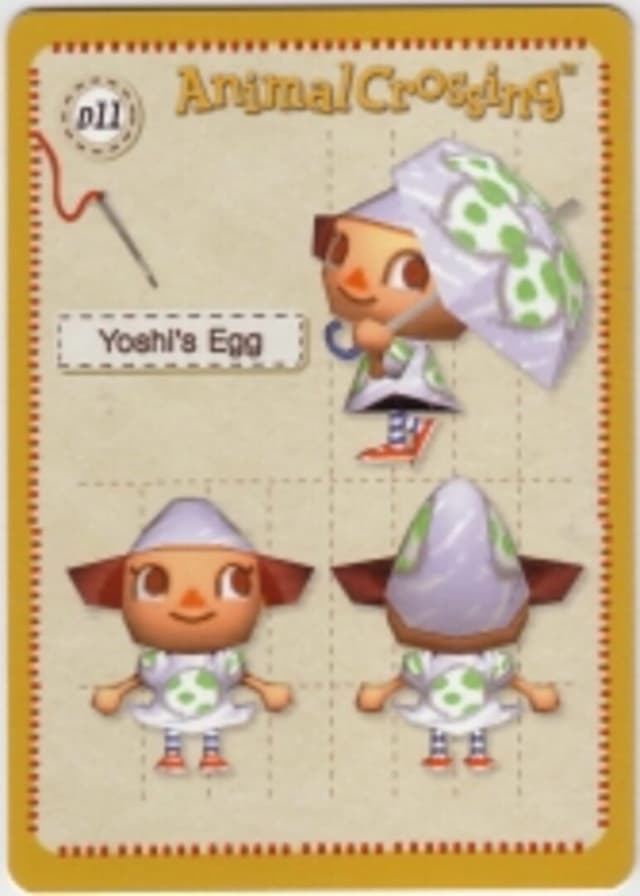 Animal Crossing-e: D11 - Design Card: Yoshi's Egg