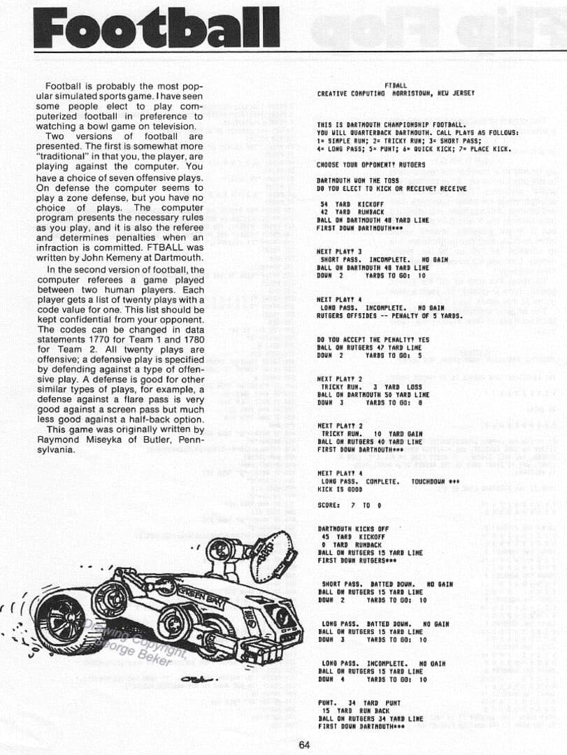 Dartmouth Championship Football