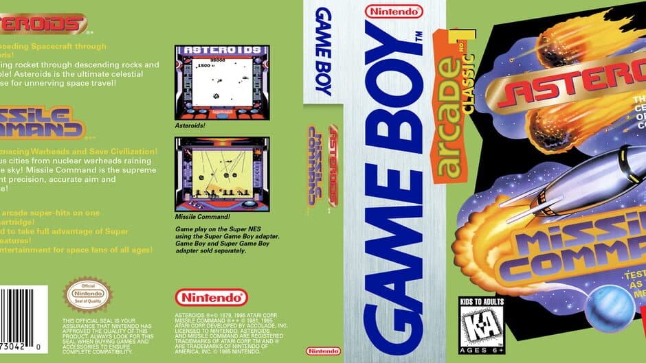 Arcade Classic No. 1: Asteroids / Missile Command artwork