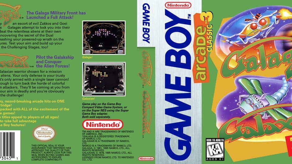 Arcade Classic No. 3: Galaga / Galaxian artwork