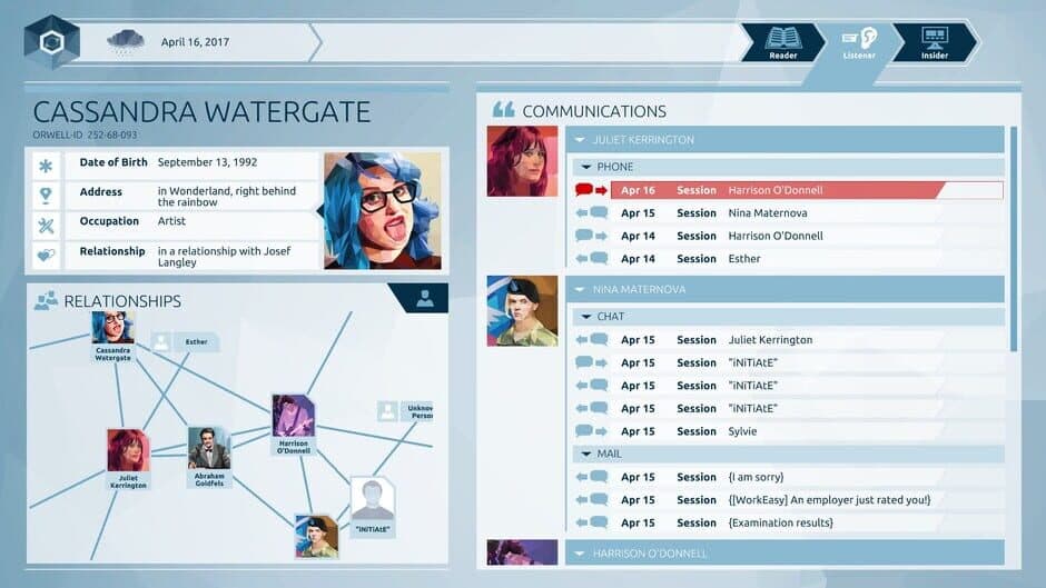 Orwell: Keeping an Eye on You screenshot