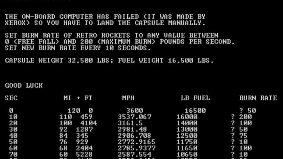 Lunar Lander screenshot