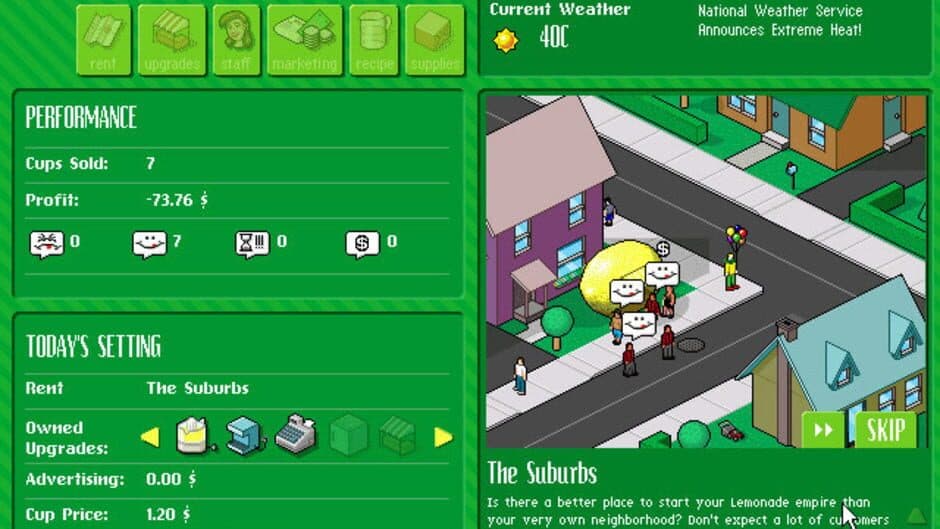 Lemonade Tycoon screenshot