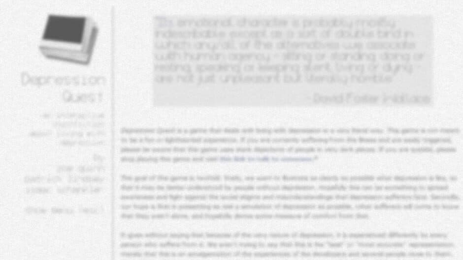 Depression Quest screenshot