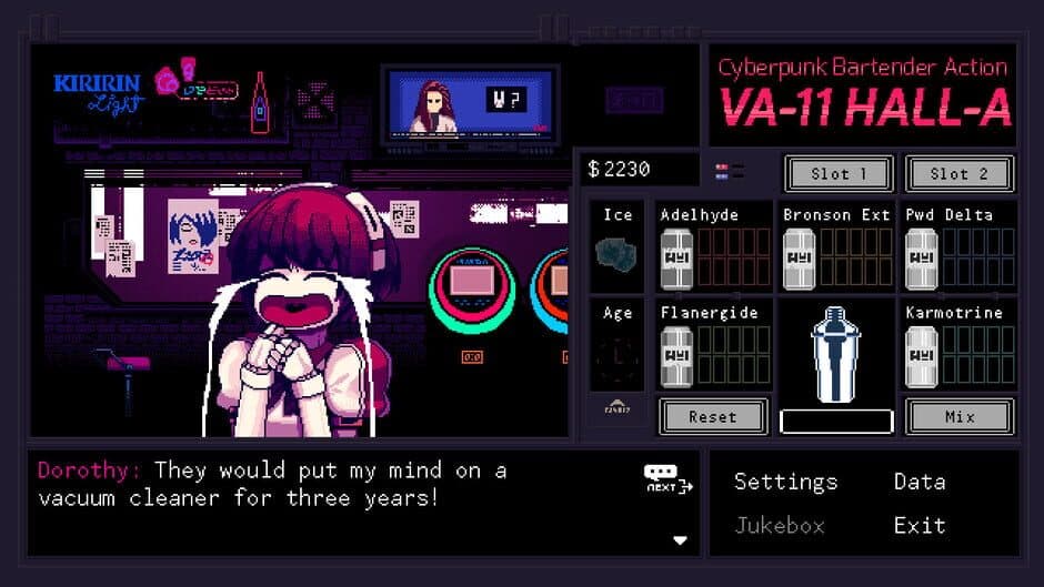 VA-11 Hall-A: Cyberpunk Bartender Action screenshot