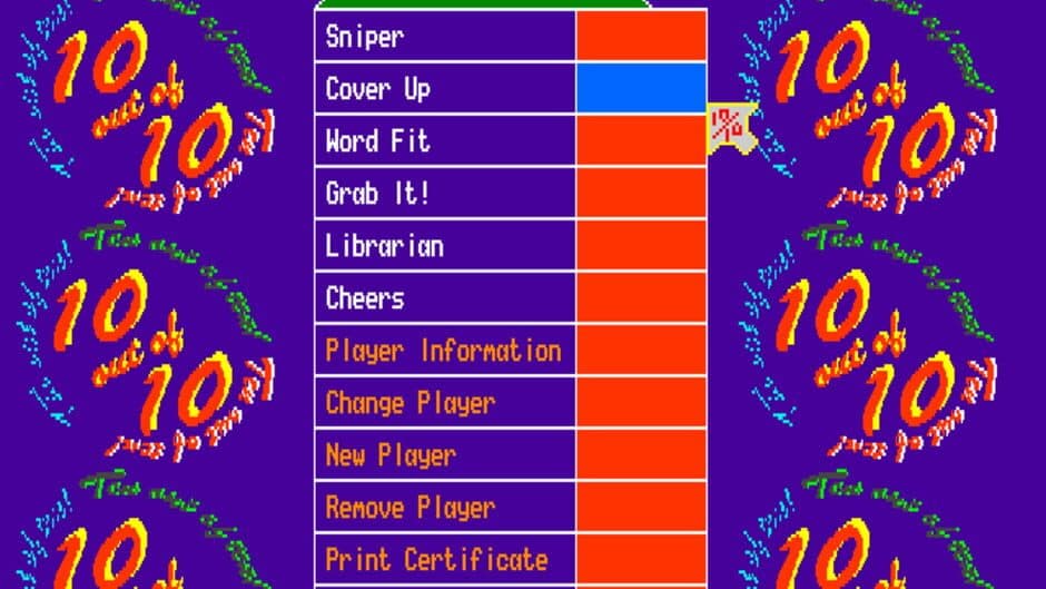 10 out of 10: English screenshot