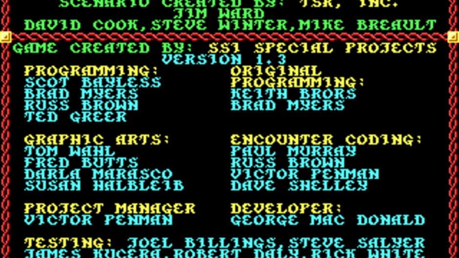 Advanced Dungeons & Dragons: Pool of Radiance screenshot