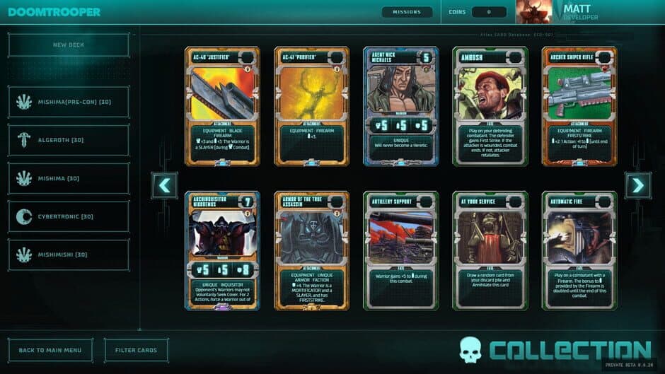 Doomtrooper CCG screenshot