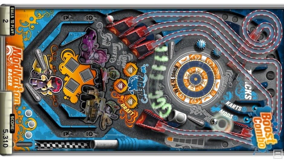 Pinball Heroes: Modnation Racers screenshot