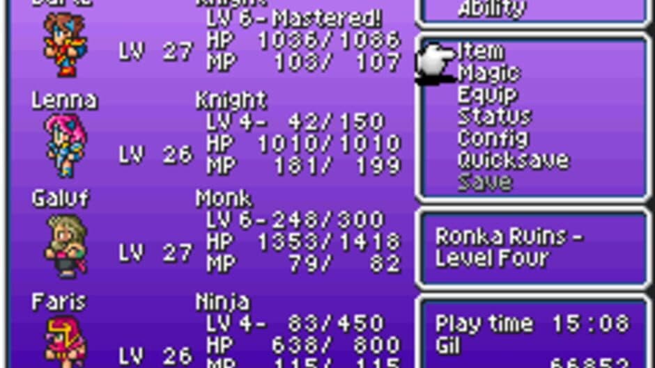 Final Fantasy V Advance screenshot