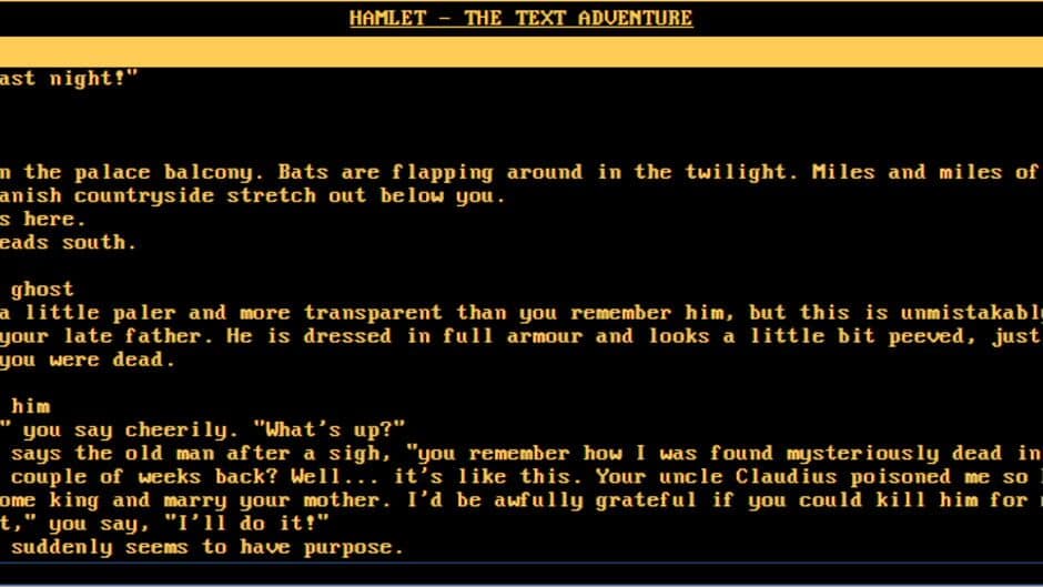 Hamlet: The Text Adventure screenshot