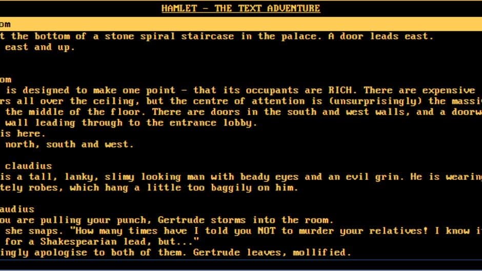 Hamlet: The Text Adventure screenshot