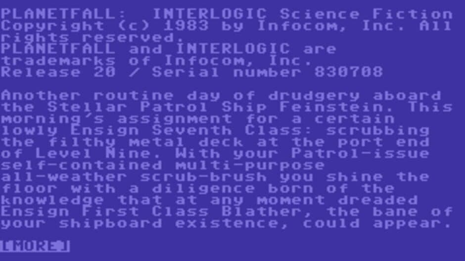 Planetfall screenshot