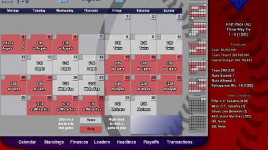 Baseball Mogul 2008 screenshot