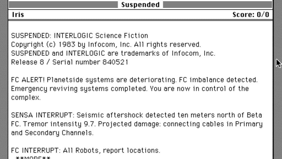 Suspended screenshot