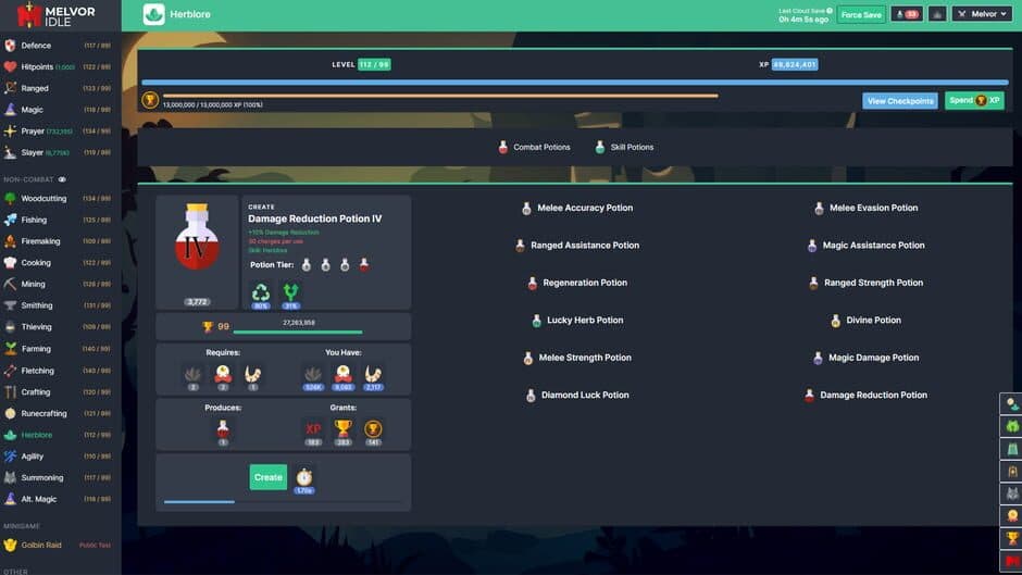 Melvor Idle screenshot