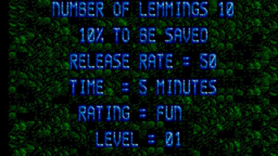 Lemmings screenshot