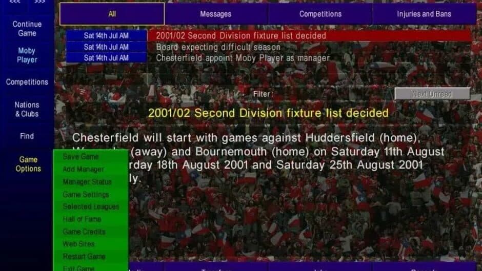 Championship Manager: Season 01/02 screenshot
