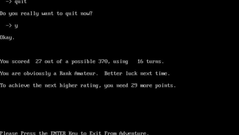 Colossal Cave Adventure screenshot