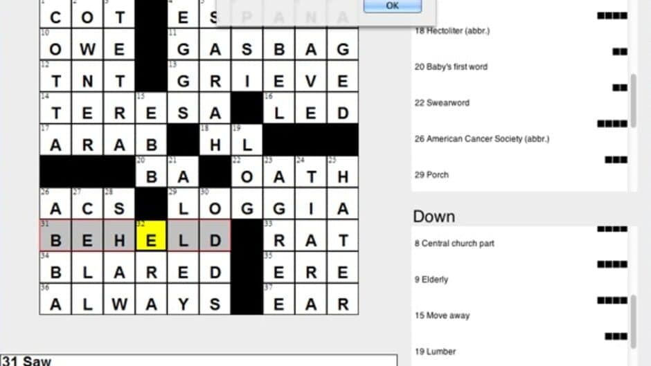 Crosswords Crazy! screenshot
