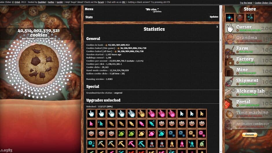 Cookie Clicker screenshot