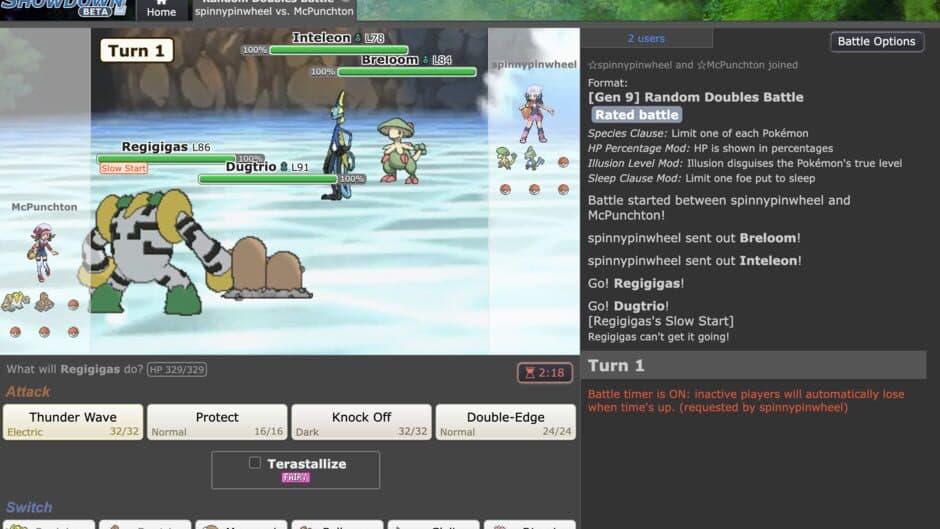 Pokémon Showdown screenshot