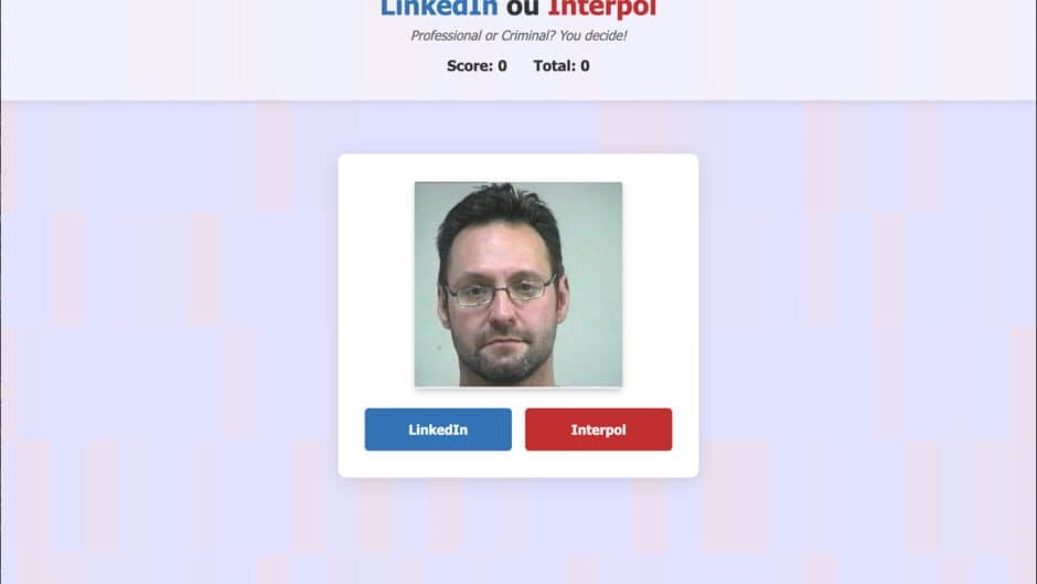LinkedIn or Interpol screenshot
