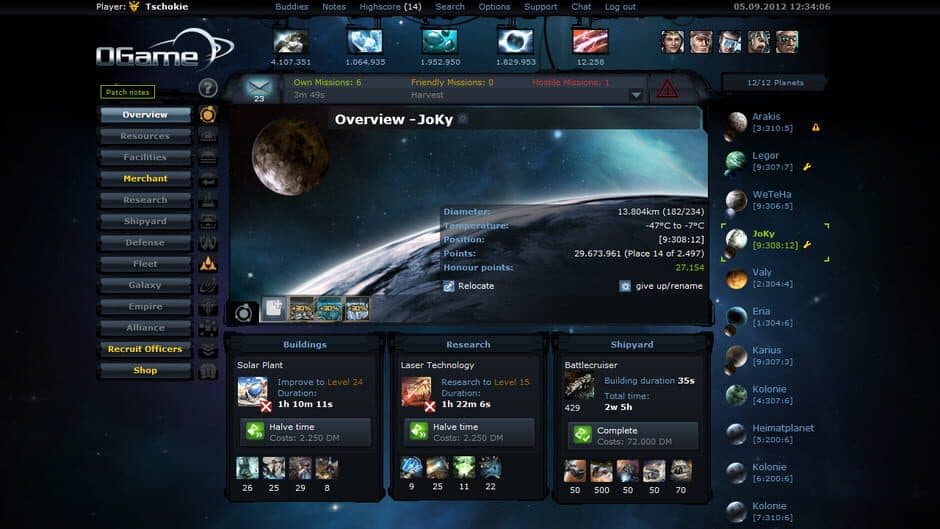 OGame screenshot