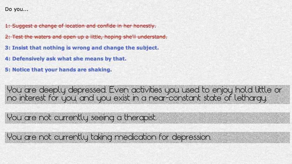 Depression Quest screenshot