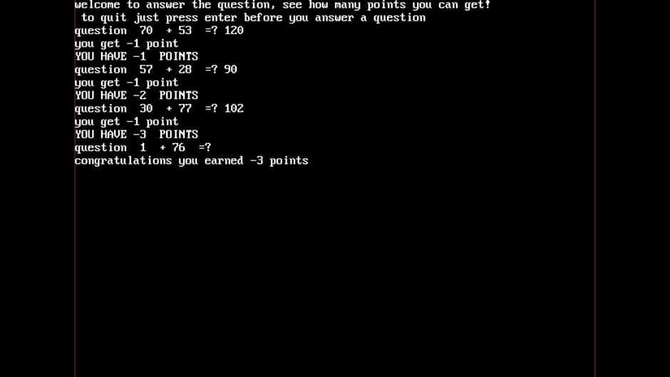 Answer the Question screenshot