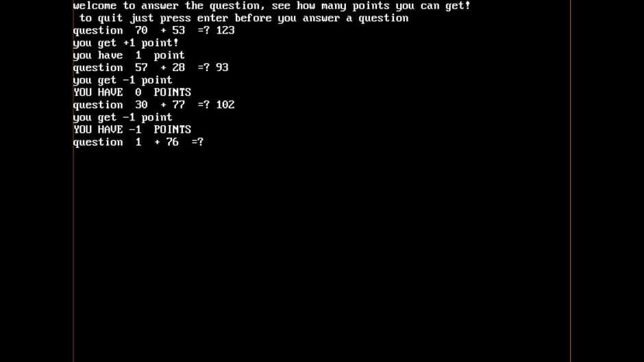 Answer the Question screenshot