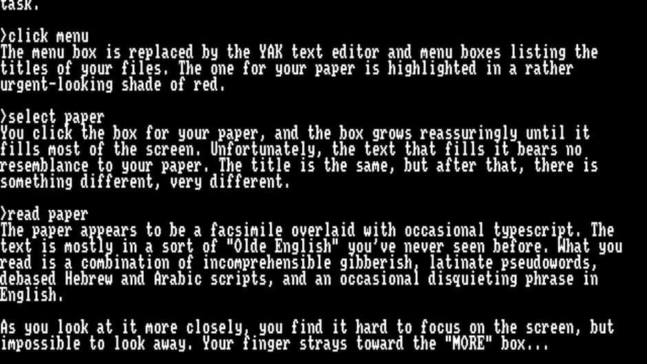 The Lurking Horror screenshot